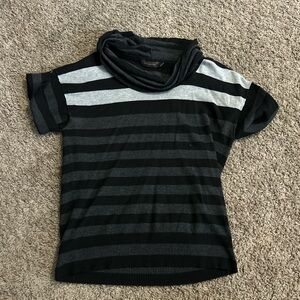 The Limited Black and Gray Striped Kids Sweater